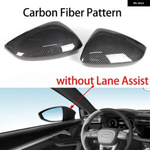アウディ カーボン リアビュードア ウイング サイドミラー カバー キャップシェルケース A3 S3 RS3 8Y RS 3 2021-2024 交換 - 1 pair Carbon look