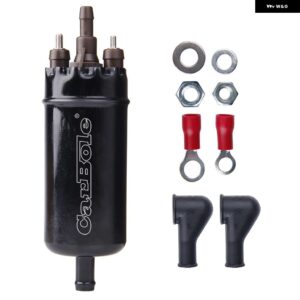 アルファロメオ 赤黒 125 PSI EFI インライン高圧電動燃料 ポンプ 汎用 オイル ポンプ カーアクセサリー フィアットジャガー - black