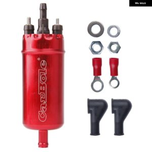 アルファロメオ 赤黒 125 PSI EFI インライン高圧電動燃料 ポンプ 汎用 オイル ポンプ カーアクセサリー フィアットジャガー - Red
