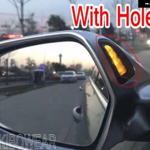 アウディ 2個 クロームサイド ウイング ミラー カバー キャップ A3 8P A4 A5 S5 B8.5 RS5 RS4 RS3 マット 2012-16 - with blind spot hole