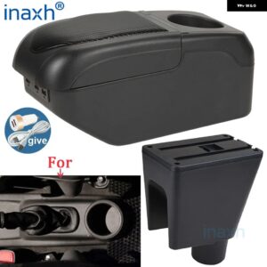 シボレー スパーク アームレスト ボックス スパーク 3 III アベオ T200 アームレスト ストレージ ボックス カー アクセサリー イン - A1 Black Black 6USB