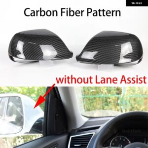 アウディ Q5 SQ5 08-17 8R Q7 4L 10-15 カーボンミラー カバー 交換 スタイル サイド ウイング ミラー キャップ レーンアシストなし - 1 pair Carbon look