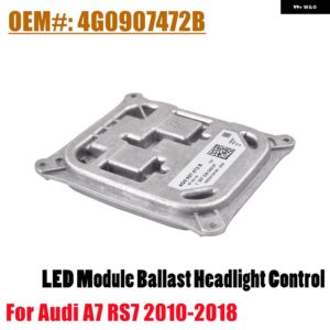 アウディ 4G0907472A 4G0907472B ヘッドランプ バラスト 制御 ユニット A7 S7 RS7 2014 2015 カーアクセサリー LED ヘッドライト モジュール 4G0907472 - High Beam