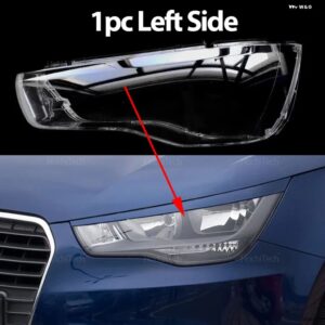 アウディ A1 8X PRE-FACLIEFT 2010-2014 車クリア ハウジング フロント ヘッドライト レンズ ガラスランプカバー ランプシェード - 1pc Left Side
