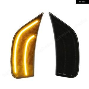 シボレー 2個 フロントバンパー アンバー LED サイド マーカーライト タホサバーバン キャデラック エスカレード 2021-24 - Smoke lens