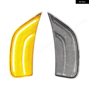 シボレー 2個 フロントバンパー アンバー LED サイド マーカーライト タホサバーバン キャデラック エスカレード 2021-24 - Clear Lens