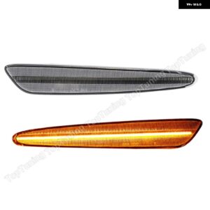 シボレー 1ペア コルベット C6 2005-2013 フロント アンバー スモーク/クリアレンズ LED サイド マーカーライト ランプ OEM - clear