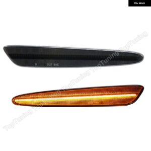 シボレー 1ペア コルベット C6 2005-2013 フロント アンバー スモーク/クリアレンズ LED サイド マーカーライト ランプ OEM - smoke