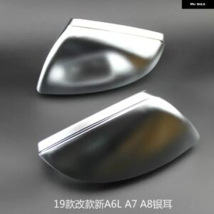 アウディ マットクロームサイド ウイング ミラー カバー キャップ A6 C8 S6 RS6 A7 A8 2019-22ペア 交換 LHD S7 S8 - no hole