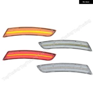 シボレー 4X カマロ 2016-21 スモーク/クリアレンズ LED サイド マーカーライト ランプ フロント アンバー /リア レッド - 4PCS Clear F R