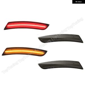 シボレー 4X カマロ 2016-21 スモーク/クリアレンズ LED サイド マーカーライト ランプ フロント アンバー /リア レッド - 4PCS Smoke F R