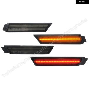シボレー 4個 LED サイド マーカーライト カマロ 2010-15 インジケーター ライトフロント アンバー リアレッド - smoke