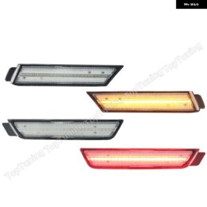 シボレー 4個 LED サイド マーカーライト カマロ 2010-15 インジケーター ライトフロント アンバー リアレッド - clear