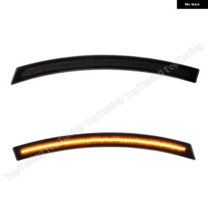 シボレー 4個 LED フロント アンバー リアレッドサイド マーカーライト フェンダーランプ コルベット C7 2014-19 - smoke