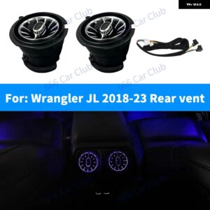 ジープ LED 256色 エアベント ラングラー JK 2011-2017 JL 2018-2023 車内周囲光 装飾 ノズルタービンエア OUTL - jl　rear　led　vent