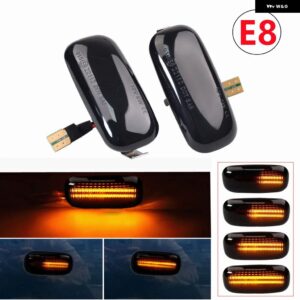 アウディ ウィンカーサイド マーカーライト A3 S3 8P A4 B6 B8 B7 S4 RS4 A6 S6 C5 2005 シーケンシャル LED ダイナミック点滅ウインカー - Dynamic Smoked