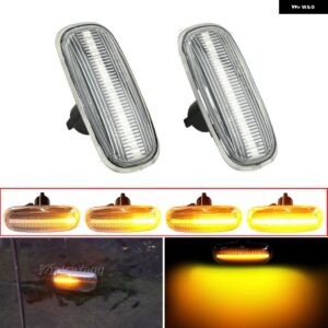 アウディ 2個 LED ダイナミックサイドマーカーフェンダー ウィンカーライト A2 A3 A4 S3 8L A8 4D D2 TT 8N カーアクセサリー - Dynamic Crystal