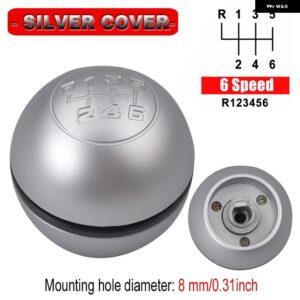 アルファロメオ 6スピード シフター レバー ハンドボールスティック 50294565 55346345 ジュリエッタ 2010-ON カーアクセサリー マニュアル ギア シフト - Silver