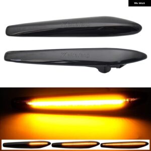 アルファロメオ 2個 ダイナミック アンバー LED サイドマーカーウィンカーシーケンシャル ウインカーライト ボエラスパイダー 159 スポーツワゴン - Dynamic Smoked
