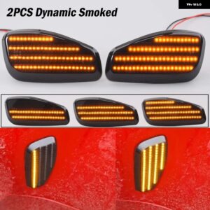 ジープ 1ペア アンバー 車 LED サイド マーカーライト レネゲード BU 2014-21 ウィンカーランプ - dynamic　smoked