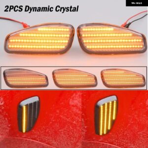 ジープ 1ペア アンバー 車 LED サイド マーカーライト レネゲード BU 2014-21 ウィンカーランプ - dynamic　crystal