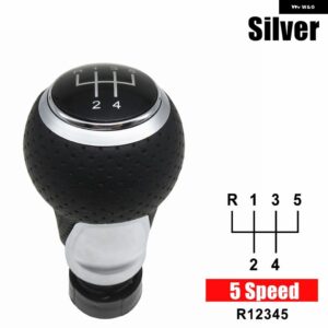 アウディ レッド ギア シフト ノブ シュコダ シート A4 B6 B7 B8 A6 S4 B8 8K A5 8T Q5 8R フォルクスワーゲン VW パサート ゴルフ 12MM - sliver 5 speed