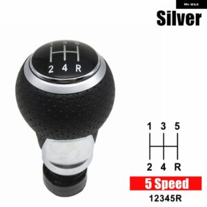 アウディ レッド ギア シフト ノブ シュコダ シート A4 B6 B7 B8 A6 S4 B8 8K A5 8T Q5 8R フォルクスワーゲン VW パサート ゴルフ 12MM - sliver 12345R