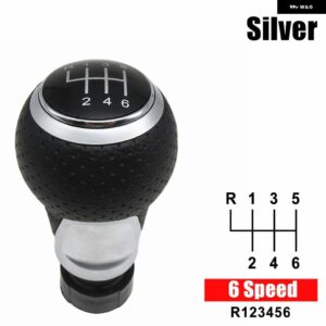 アウディ レッド ギア シフト ノブ シュコダ シート A4 B6 B7 B8 A6 S4 B8 8K A5 8T Q5 8R フォルクスワーゲン VW パサート ゴルフ 12MM - sliver 6 speed