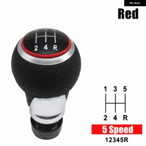 アウディ レッド ギア シフト ノブ シュコダ シート A4 B6 B7 B8 A6 S4 B8 8K A5 8T Q5 8R フォルクスワーゲン VW パサート ゴルフ 12MM - red 12345R