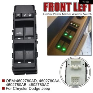 ジープ 電力マスターウィンドウ コントロール スイッチ レギュレーター ボタン 4602780AA クライスラー 300 セブリング ダッジ - Front　Left