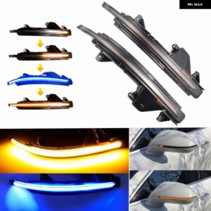アウディ ダイナミックウインカーミラー ライト A7 S7 RS7 2011 2013-17 LED ウィンカーシーケンシャル インジケーター ランプ - Dynamic Yellow Blue