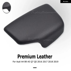 アウディ 4M1713139F A4 B9 A5 Q7 Q5 2017-2023穴あき ギア シフト ハンドボール カバー トリム レバー シフター ギア ノブ キャップ ブラック - Premium Leather