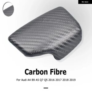 アウディ 4M1713139F A4 B9 A5 Q7 Q5 2017-2023穴あき ギア シフト ハンドボール カバー トリム レバー シフター ギア ノブ キャップ ブラック - Carbon fibre