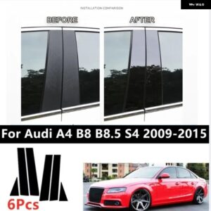 アウディ 窓ドア列 B C ピラー ポストカバー トリム A4 B8/8K A6 C7 4G Q3 SUV F3 Q5 8R 装飾 ステッカー - For A4 B8 B8.5 S4