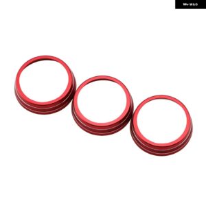 ジープ カー エアコン ノブスイッチ ボタン トリム カバー リング コンパス 2017 2018 2019 自動 AC アクセサリー - red