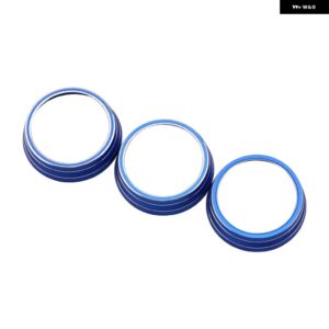 ジープ カー エアコン ノブスイッチ ボタン トリム カバー リング コンパス 2017 2018 2019 自動 AC アクセサリー - blue