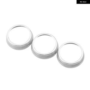 ジープ カー エアコン ノブスイッチ ボタン トリム カバー リング コンパス 2017 2018 2019 自動 AC アクセサリー - silver