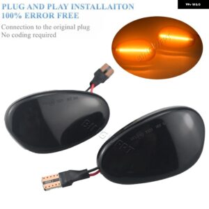 アルファロメオ 車 LED ダイナミックウィンカー ライト 145 146 1994 - 2000 155 1992-1997 シーケンシャルミラー インジケーター - Dynamic Smoked Type