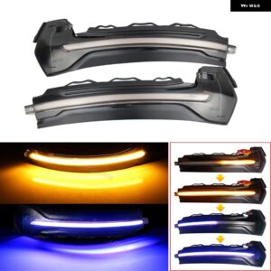 アウディ ダイナミックシーケンシャルミラー 流れる LED ウィンカーライト点滅ランプ A3 8V S3 RS3 S 2013-16 2007-2020 - Dynamic Yellow Blue