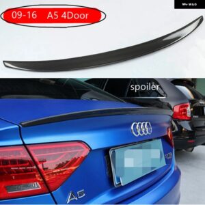 アウディ A5 4ドア 2009-16 ABS プラスチック 未塗装プライマーカラーリアルーフ ウイング スポイラー - Unpainted