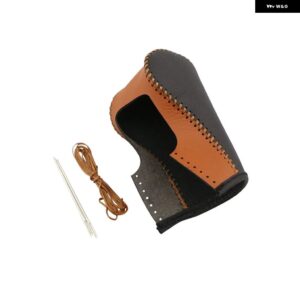 ジープ レザーアクセサリー レネゲード 2015 - 2021 AT シフト ノブ カバー ギアヘッド シフト 首輪 - brown
