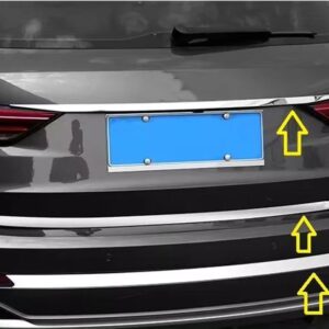 アウディ リアテールゲート トランクドア上部アンダーストリップ装飾カバー キット トリム Q3 F3 2019-2021 ステンレス 外装 アクセサリー - D