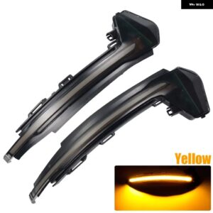 アウディ 2個 A1 8X 2011-17 LED ダイナミックウィンカー ライトサイド ウイング バックミラー ランプ - Yellow