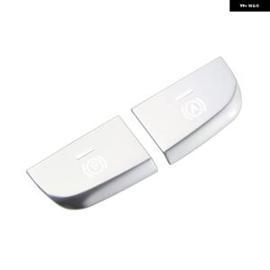 アウディ 電子ハンドブレーキ ボタン ステッカー 装飾 インテリア 金属 カバー アクセサリー A3 8V 2013-2019 - 2 pcs silver