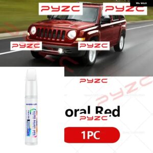 ジープ パトリオット 2007-2017 MK ペイント タッチアップ ペン キット - スクラッチ修復車スクラッチリムーバー ブラシ付き DIY オートアクセサリー - Coral　Red