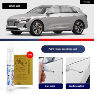 アウディ E-TRON 自動車用品 アクセサリー ペイントスクラッチリペアタッチアップペイント スクラッチリムーバー スクラッチレム - White Gold