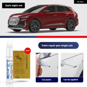 アウディ Q4 E-TRON ペイントペン用品 アクセサリー ペイントスクラッチ修復 スクラッチリムーバーペイントリペアセット - Dark Night Red