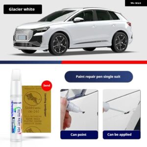 アウディ Q4 E-TRON ペイントペン用品 アクセサリー ペイントスクラッチ修復 スクラッチリムーバーペイントリペアセット - Glacier white