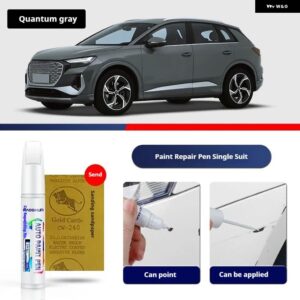 アウディ Q4 E-TRON ペイントペン用品 アクセサリー ペイントスクラッチ修復 スクラッチリムーバーペイントリペアセット - Quantum Gray
