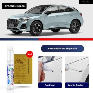 アウディ Q3 スポーツバックペイントペン用品 アクセサリー ペイントスクラッチ修復 スクラッチリムーバーペイントリペアセット - Crocodile Green
